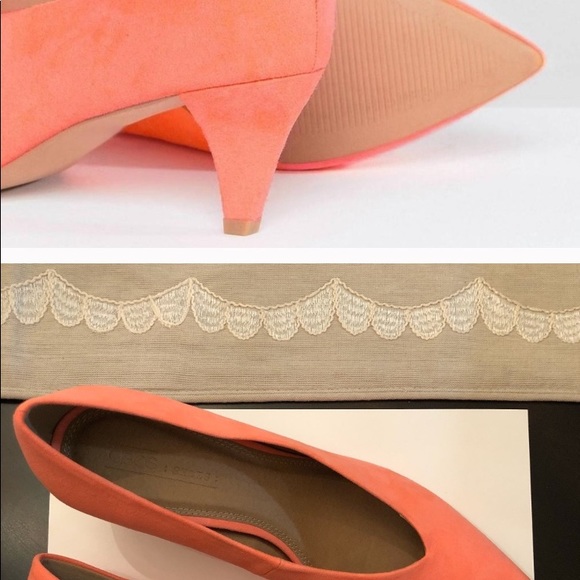 *ASOS* Coral Velvet Kitten Heel Shoes NWOT - Picture 11 of 14